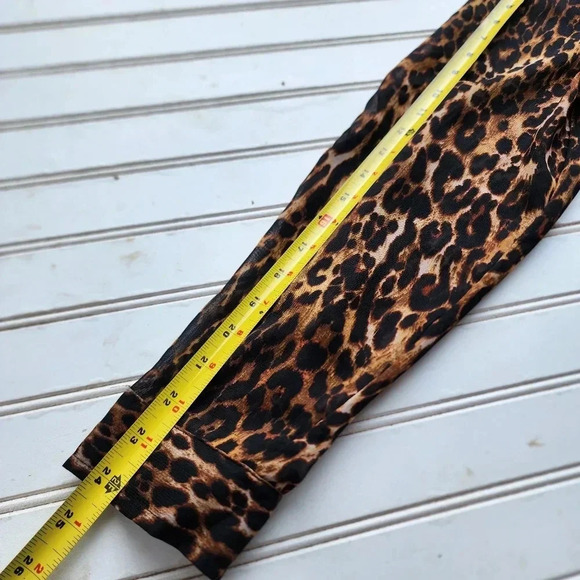 Live 4 Truth Women’s Brown Leopard Coverup Transparent Buttons Dress Sz L - Picture 11 of 12